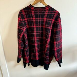 Penningtons mock neck plaid sweater